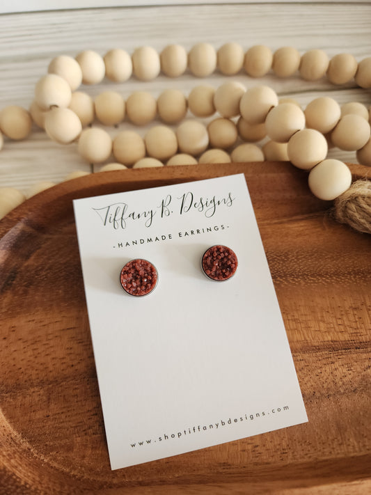 Brick Red Druzy