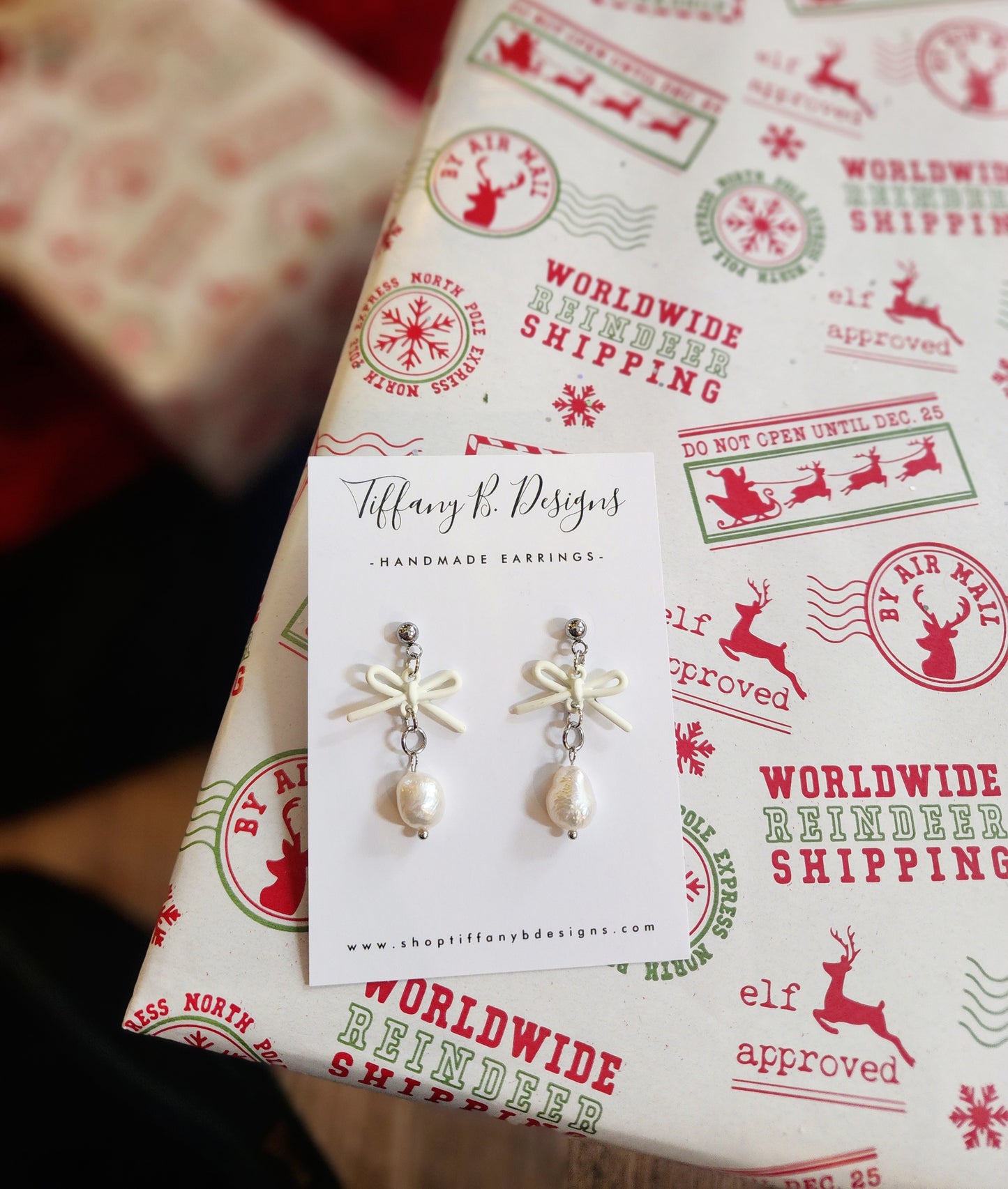 Petite White Bows with Silver Stud