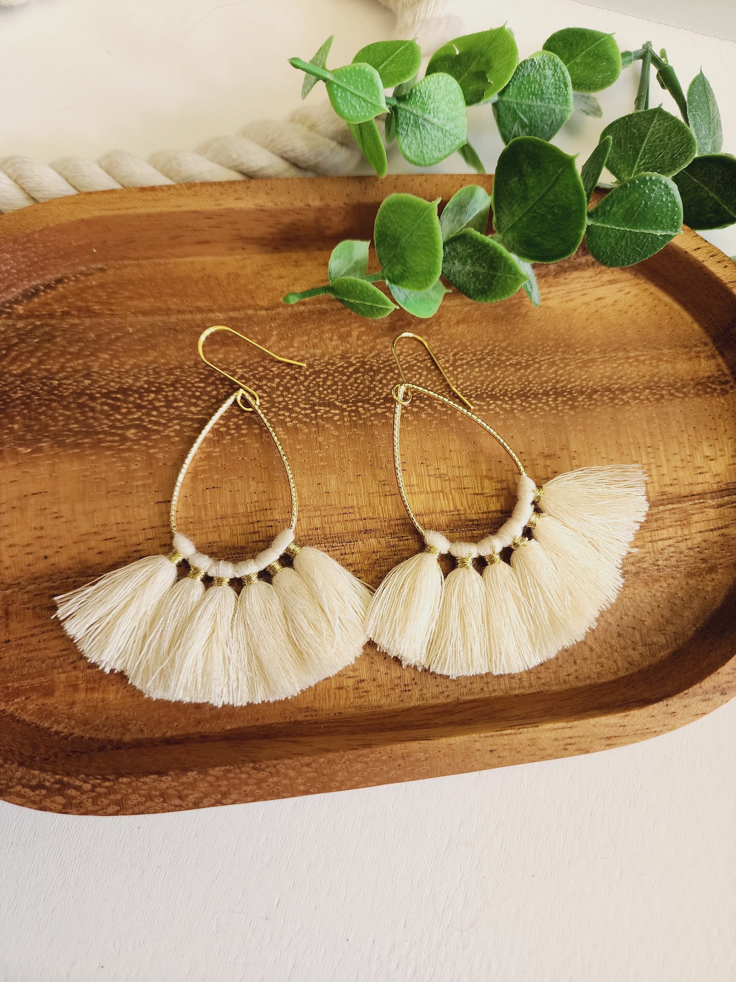 Ivory Skirted Earrings