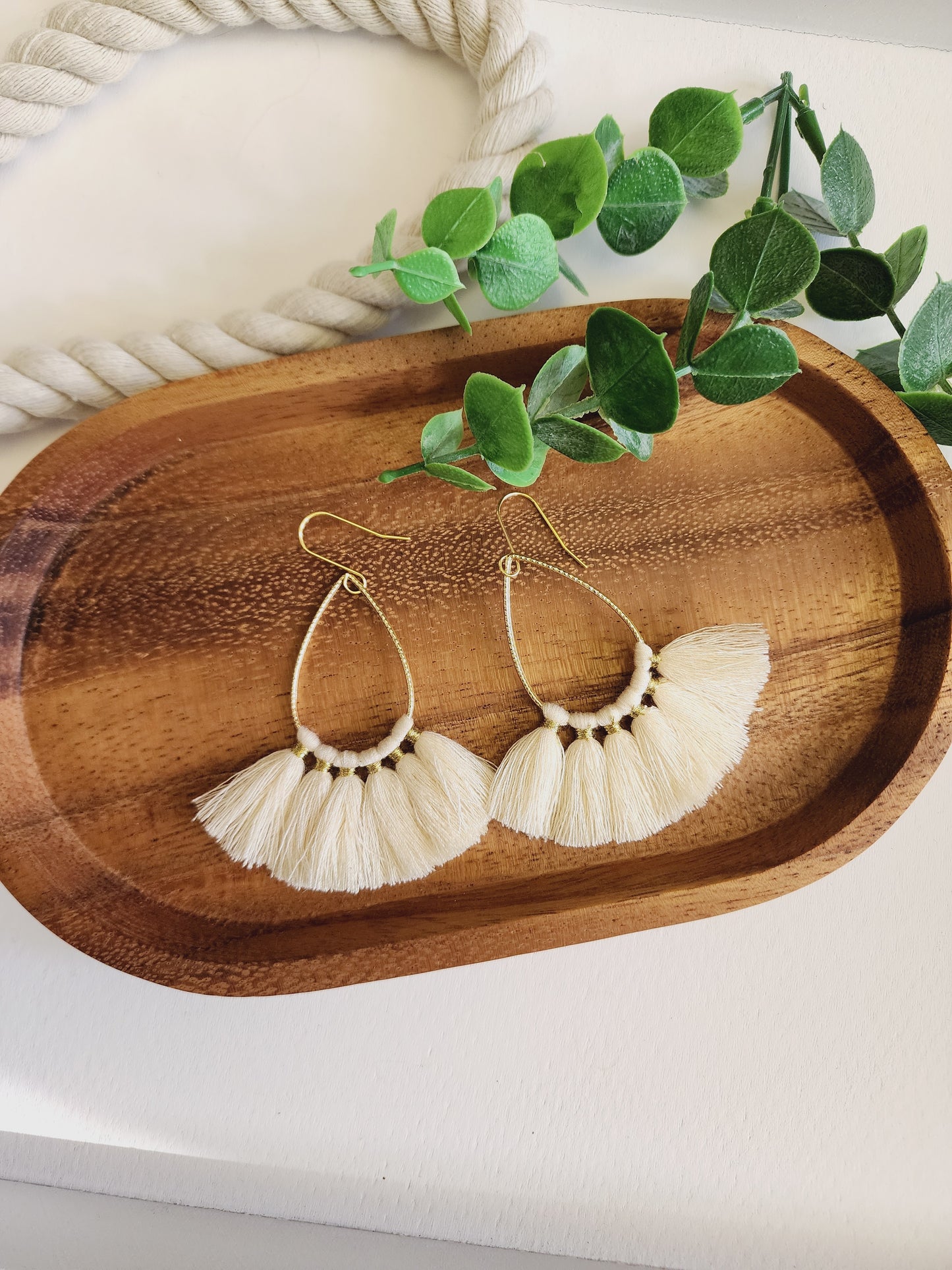 Ivory Skirted Earrings