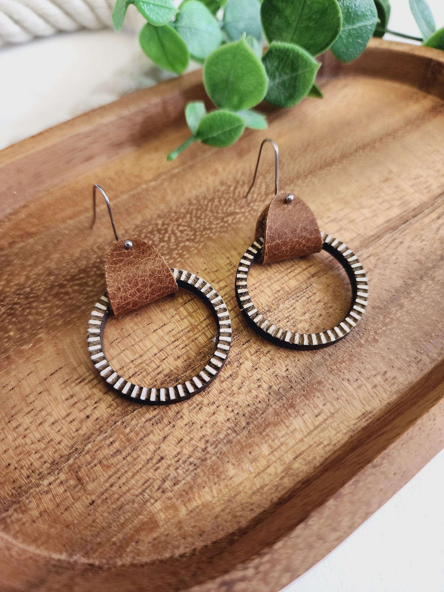 SMALL White Hoops