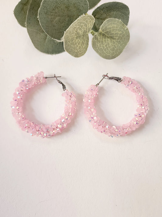 Light Pink Super Chunky Hoops