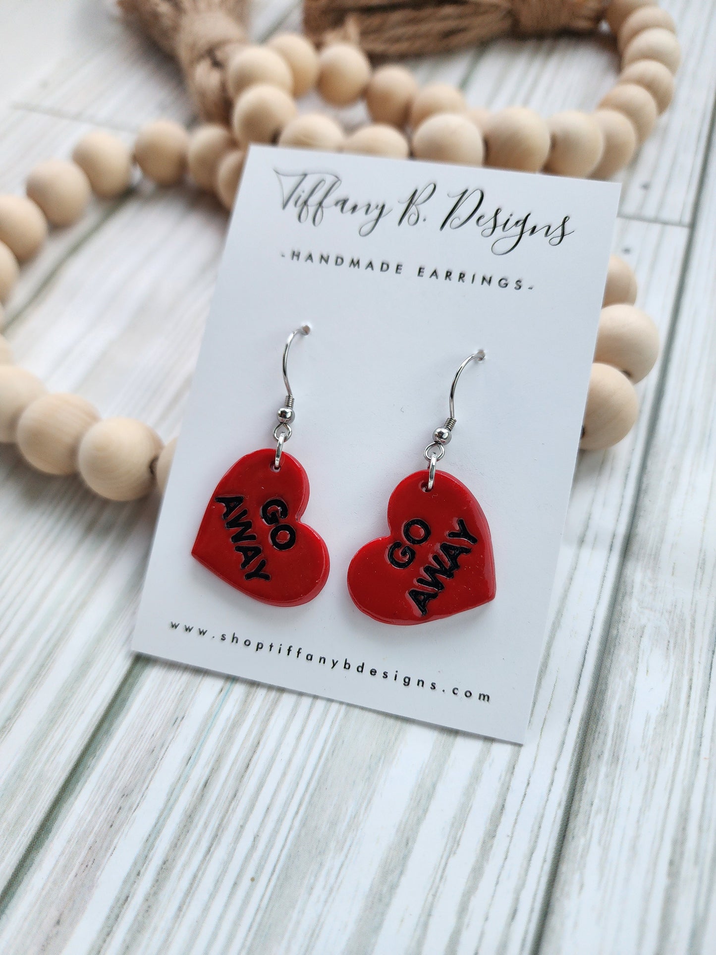 GO AWAY Candy Hearts