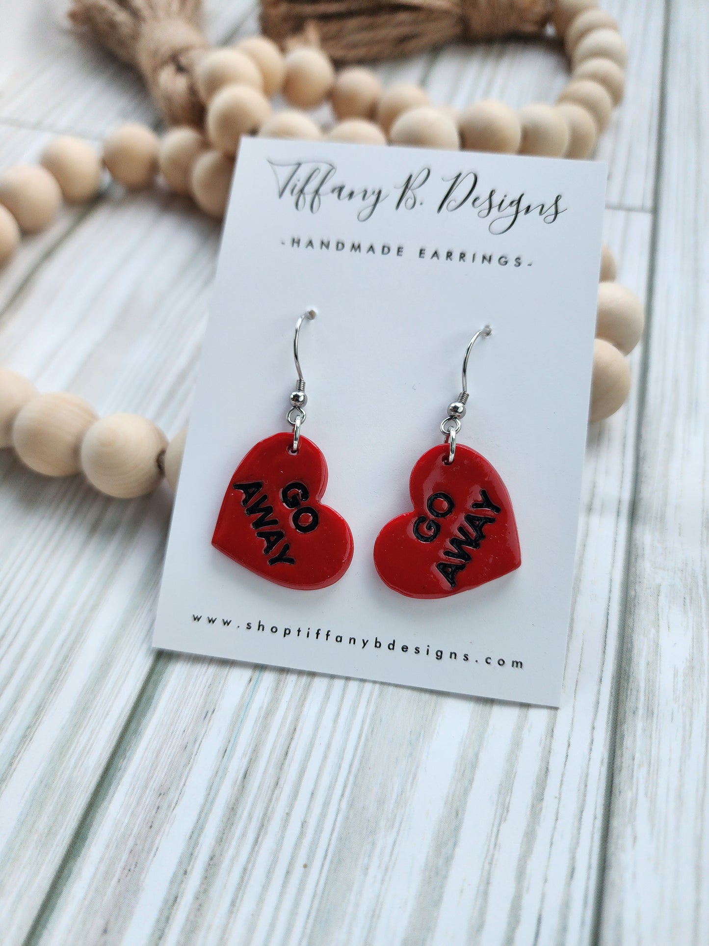 GO AWAY Candy Hearts