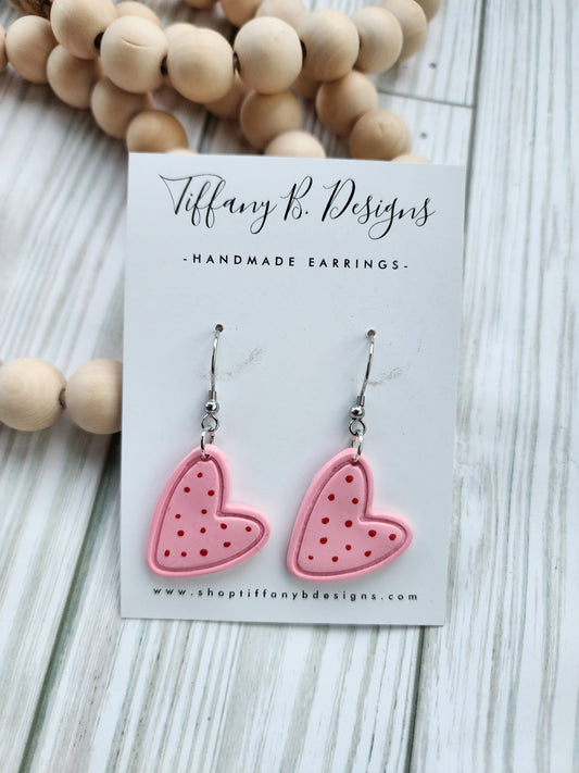Pink Polka Dot Hearts