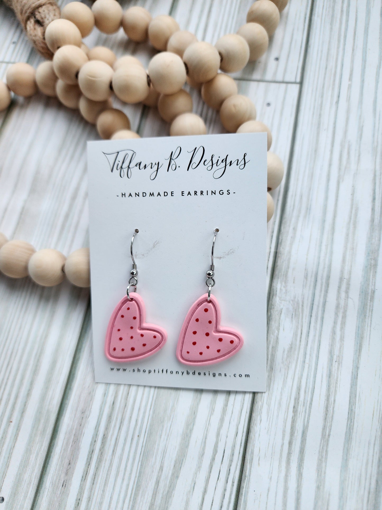 Pink Polka Dot Hearts