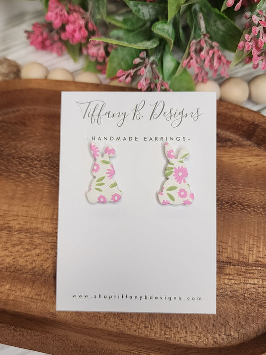 Floral Bunny Studs