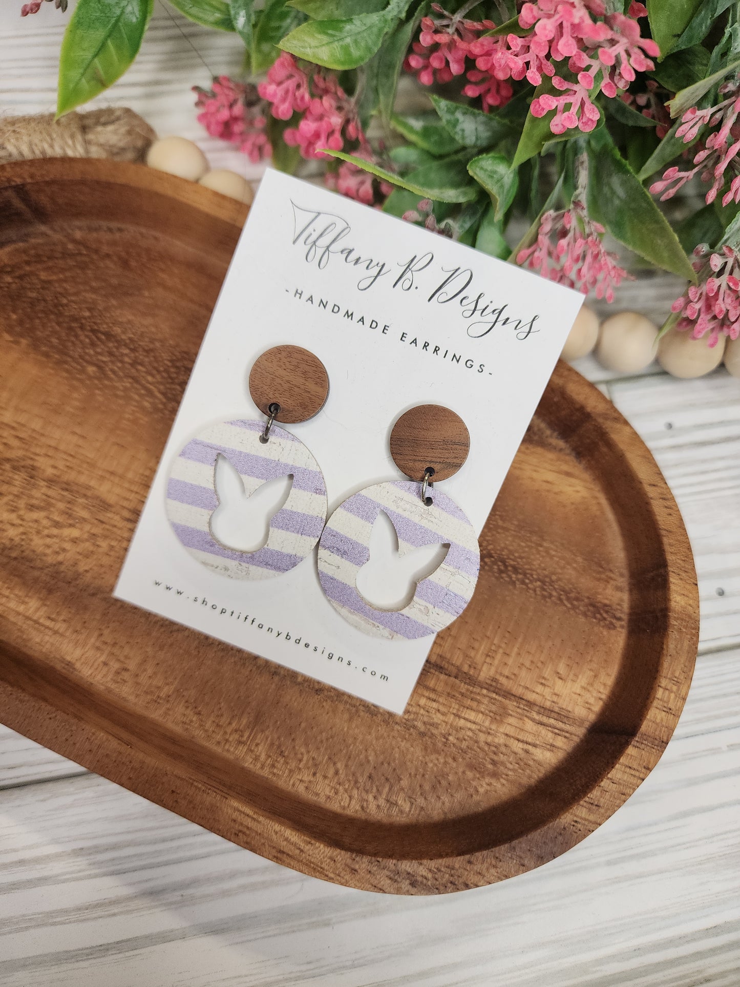 Purple & White Striped Bunny