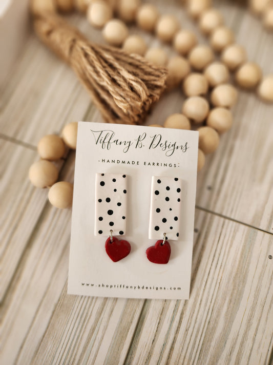 Polka Dots & Red Hearts