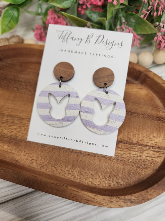 Purple & White Striped Bunny