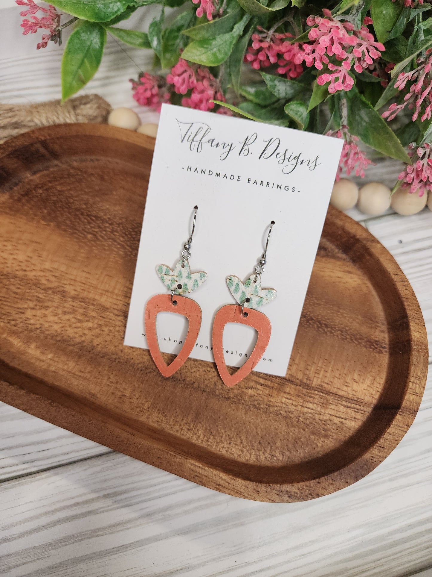 Light Orange and Green Polka Dot Carrots