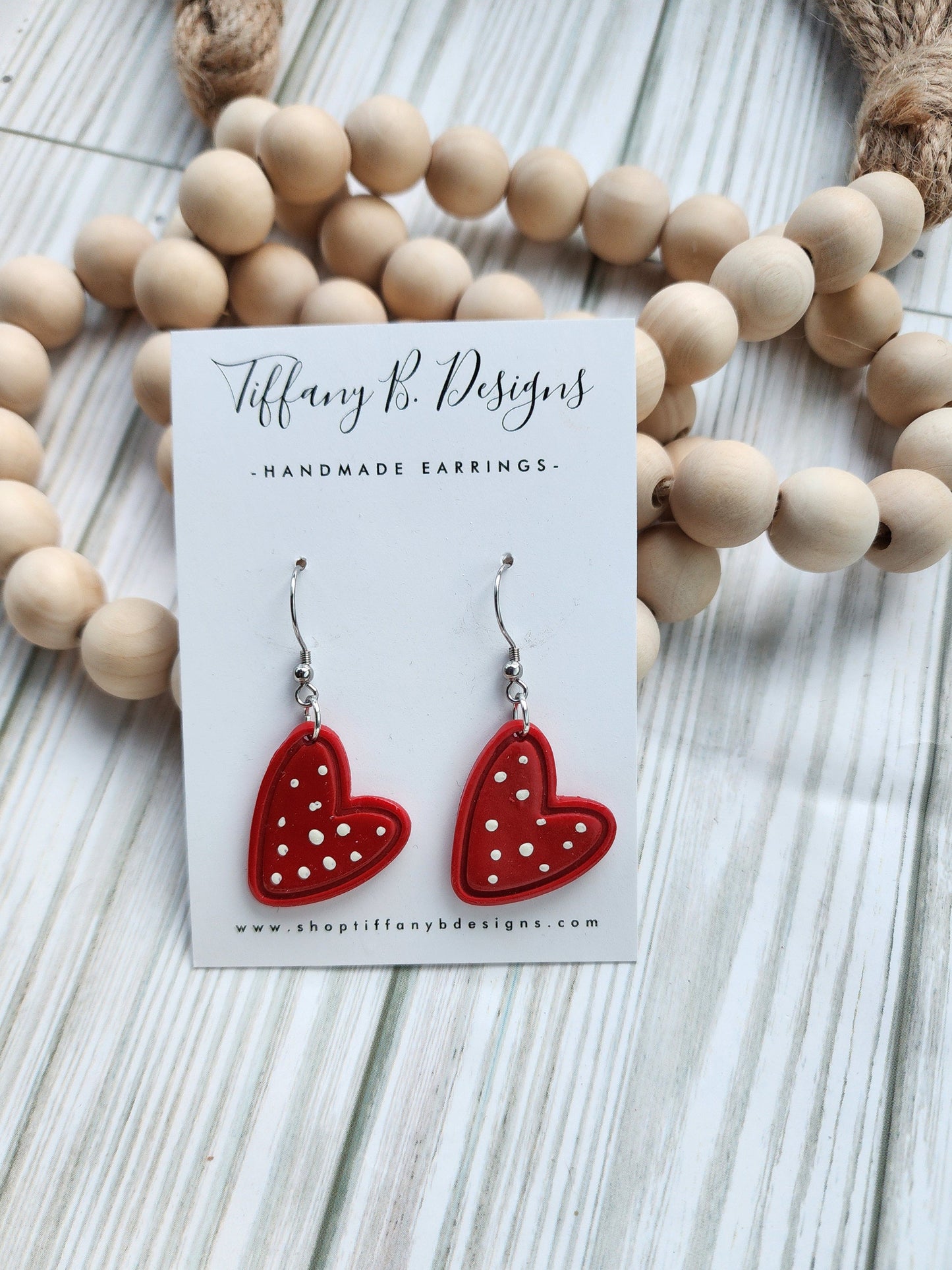 Red Polka Dot Hearts