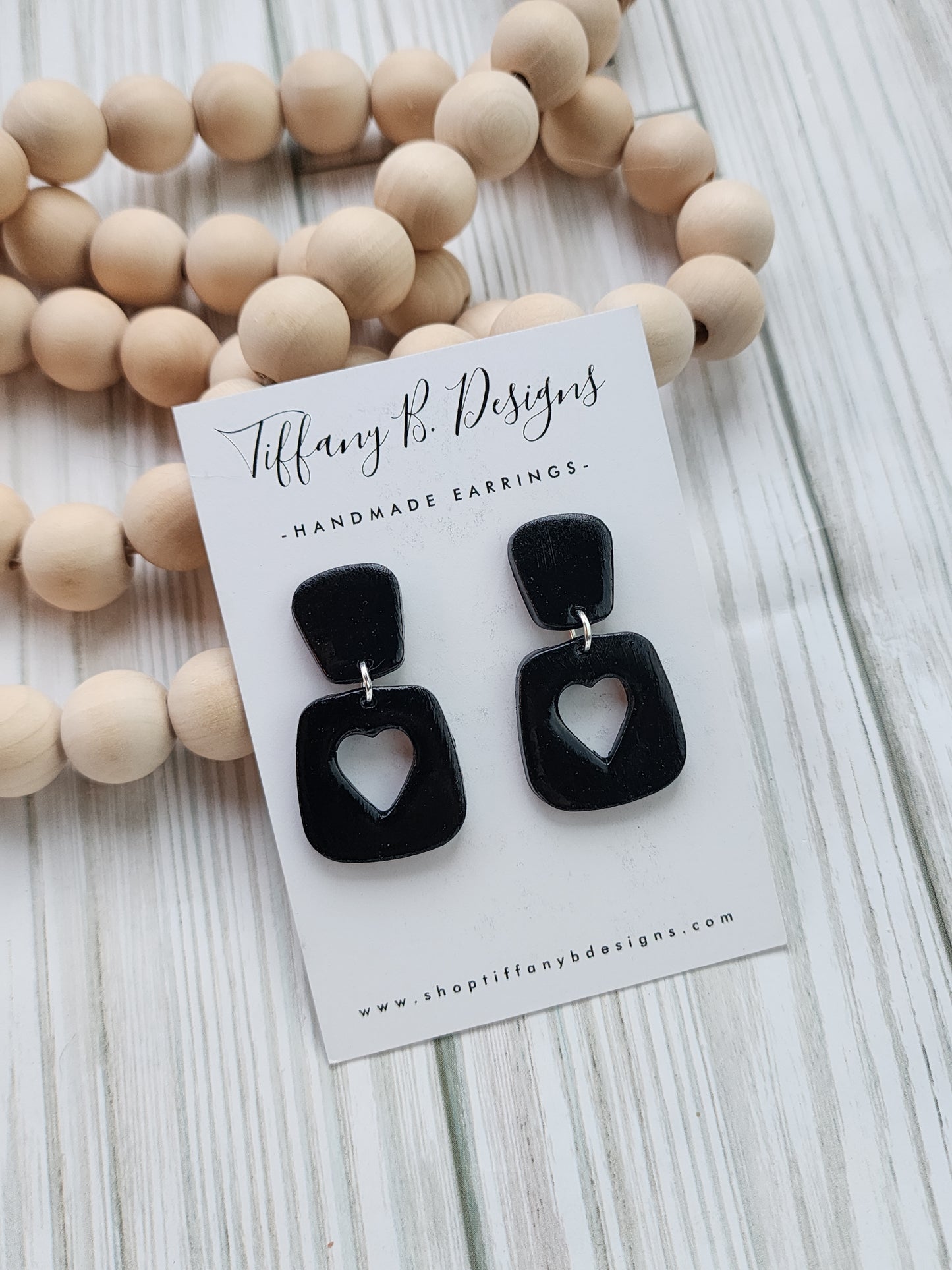 Black Heart Cut Out Dangles