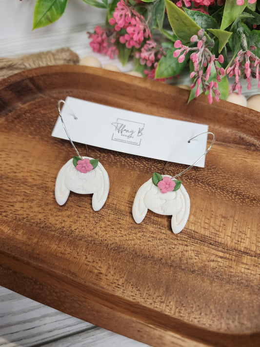 Pink Bunny Hoops