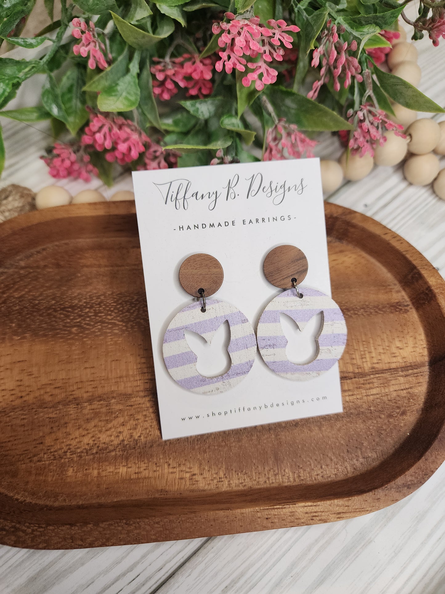 Purple & White Striped Bunny