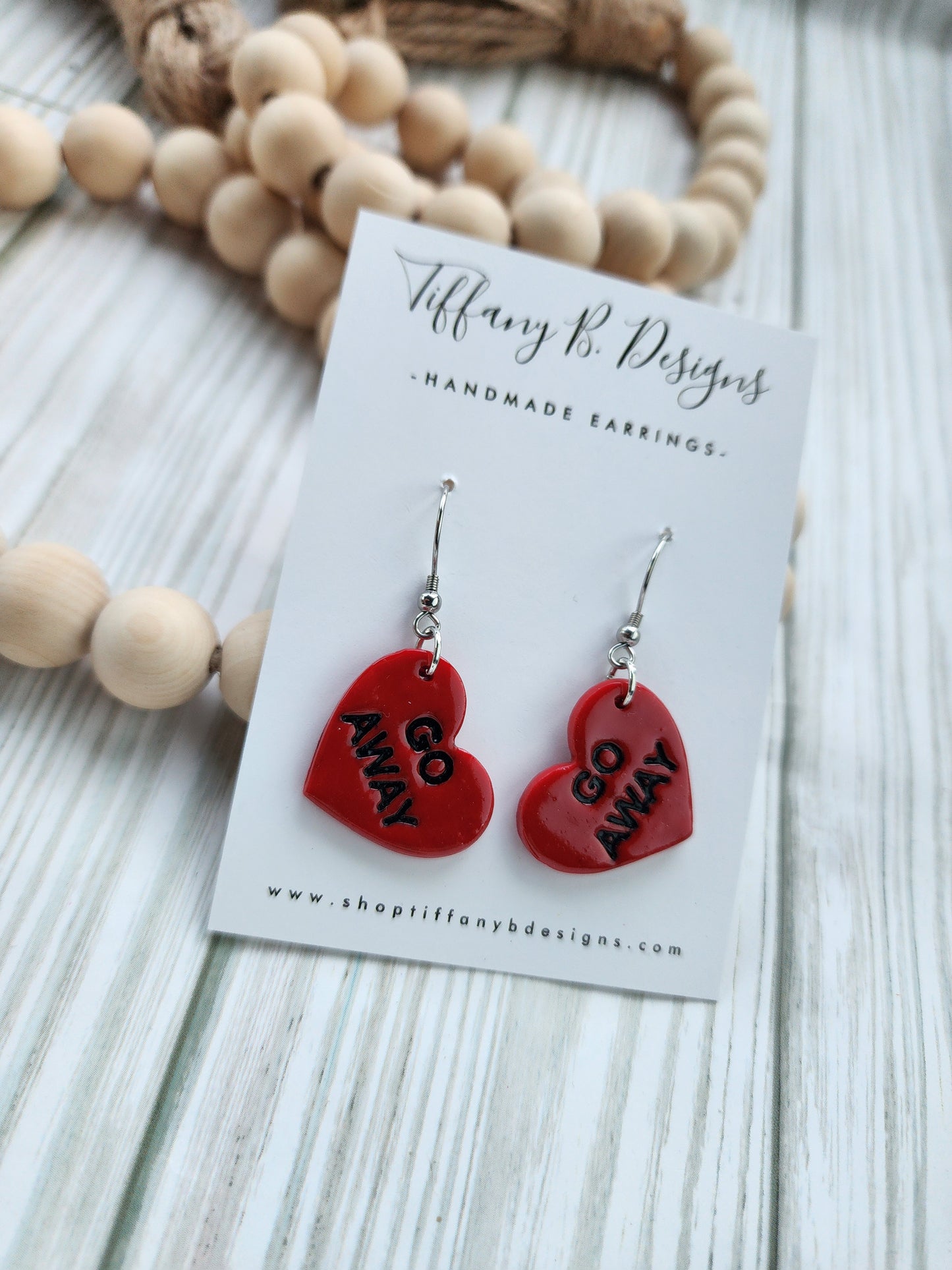 GO AWAY Candy Hearts